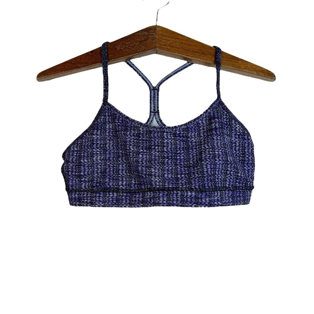 Lululemon Purple Mesh Athleisure Gym Workout Sports Bra Size 10